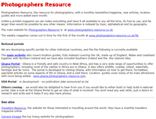 Tablet Screenshot of photographers-resource.com
