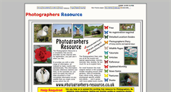 Desktop Screenshot of photographers-resource.co.uk